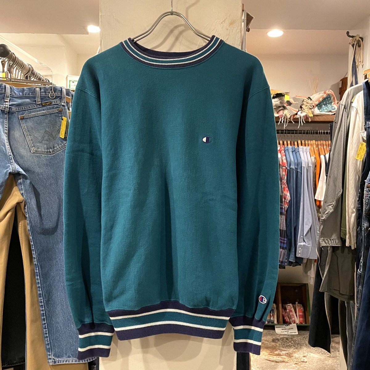 90s USA製　Champion Reverse Weave ターコイズ L bc64f484e7746c26764981f7759a5c