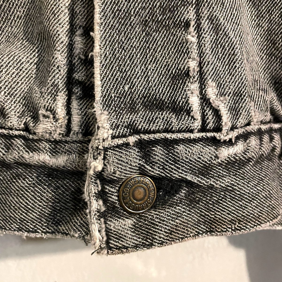 90s Levi's 70417 4858 ブラック デニムジャケット ネルライナー
