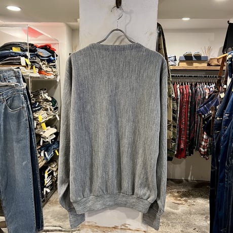 IZOD　アクリルカーディガン　アイゾッド　USA製　グレー　(S3538)