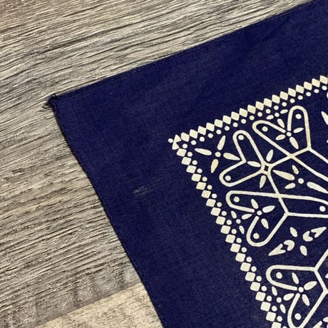 Bandana　ヴィテージバンダナ　クロス　紺　60s-　USA製　新品