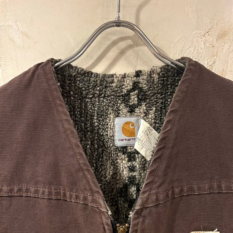 80s USA製 Lサイズ ダックベスト カーハート ブラウン フェード carhartt ダックベスト カーハート ブラウン フェード 雰囲気系