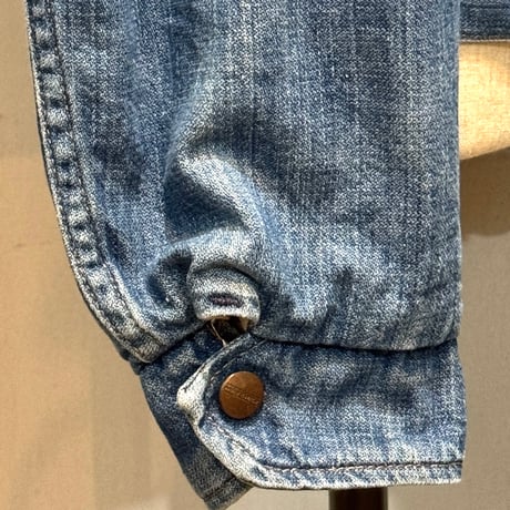 70s　MAVERICK　ボア デニムジャケット　Size 38相当　USA製　マーヴェリック　ラングラー　雰囲気系　(S5331)