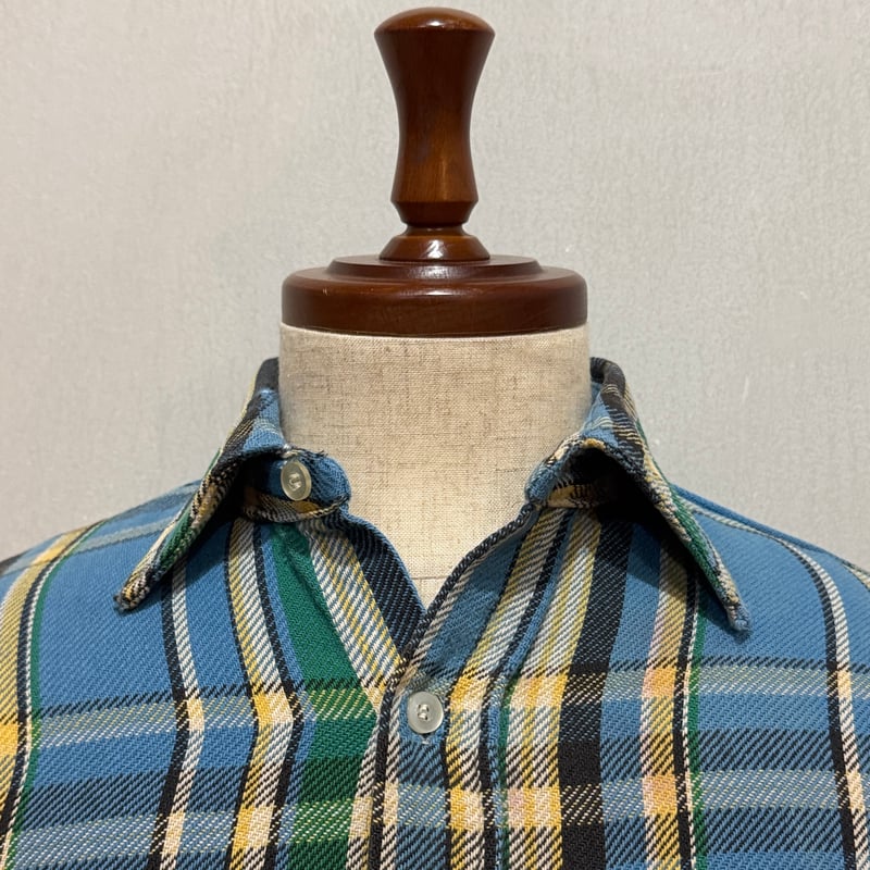 70s MOVING UP L/S ネルシャツ USA製 Size S コットンシャツ (S5