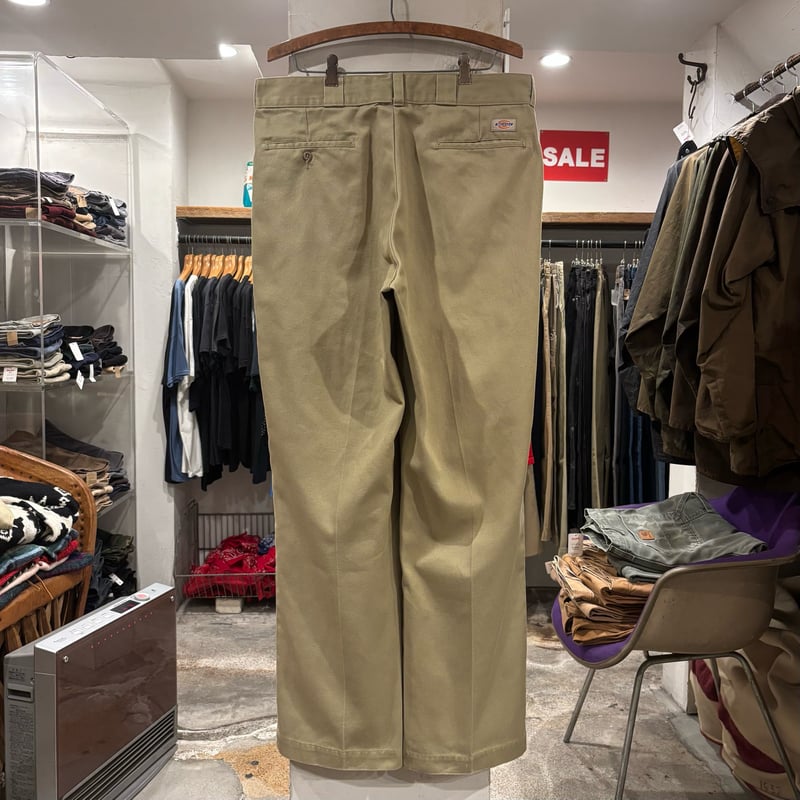 90s USA製 Dickies874 ベージュ チノパン ワークパンツ W34 古着 90s USA製 Dickies 874 コットンツイル ワーク チノ パンツ