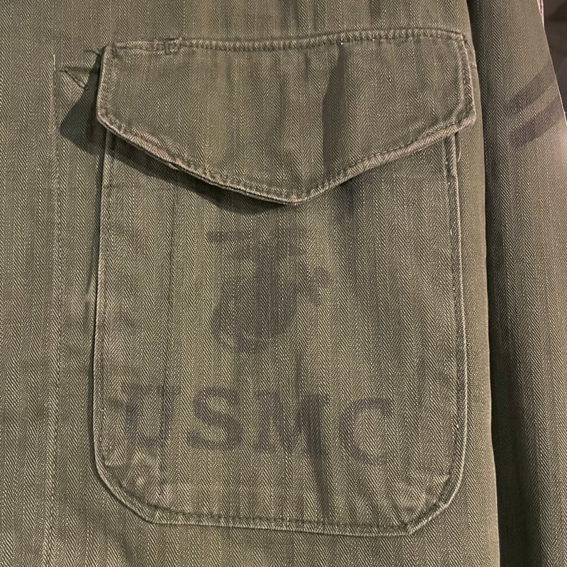 50s USMC p-53HBTジャケット 50s USMC P-53 HBT JACKET マリンコープ ヘリンボーンツイル