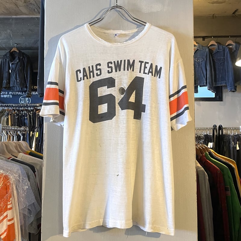 60s Champion S/S ヴィンテージTシャツ ランタグ フットボールT USA製