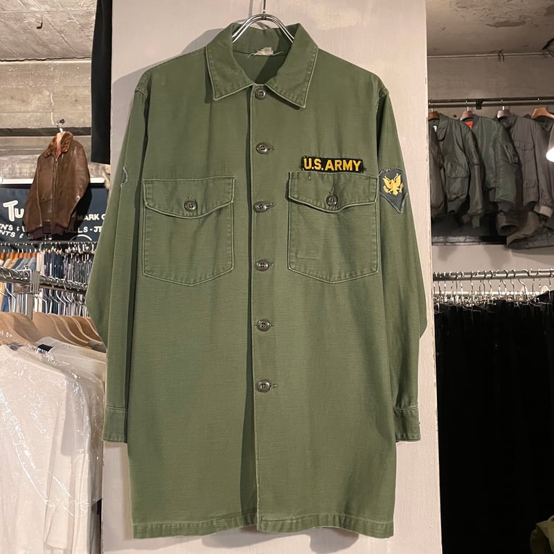 60s~ US ARMY ユーティリティシャツ シャツ袖 OG 107 COTTON SATE