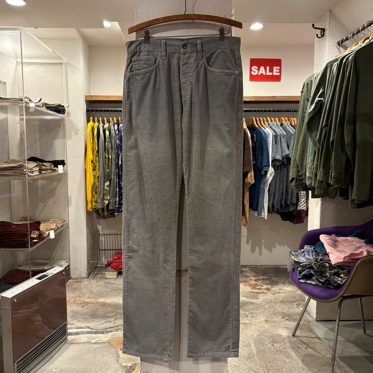 90s Levi's 551 6980 コーデュロイパンツ ユーロ リーバイス グレー系