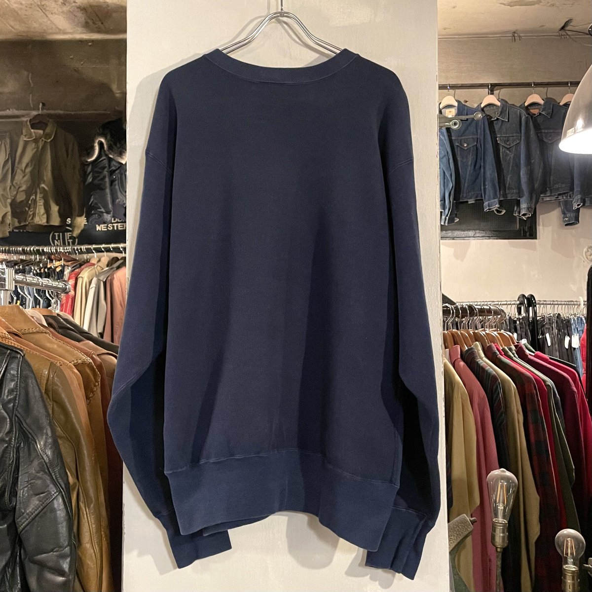 Champion チャンピオン 80s USA製 リバースウィーブ ネイビー 80s USA製 Championチャンピオン ワンポイント リバースウィーブ