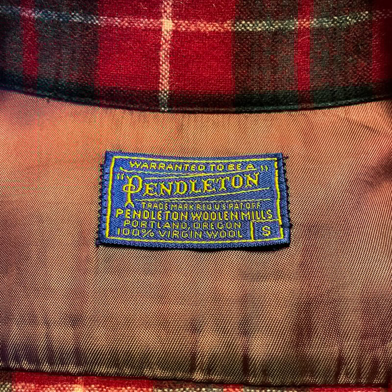 【Pendleton】ペンドルトン　シャツ　80s　古着　USA製　ウール　Ｓ 50s～ PENDLETON Vintage Wool Shirt USA製 ウールシャツ ボ
