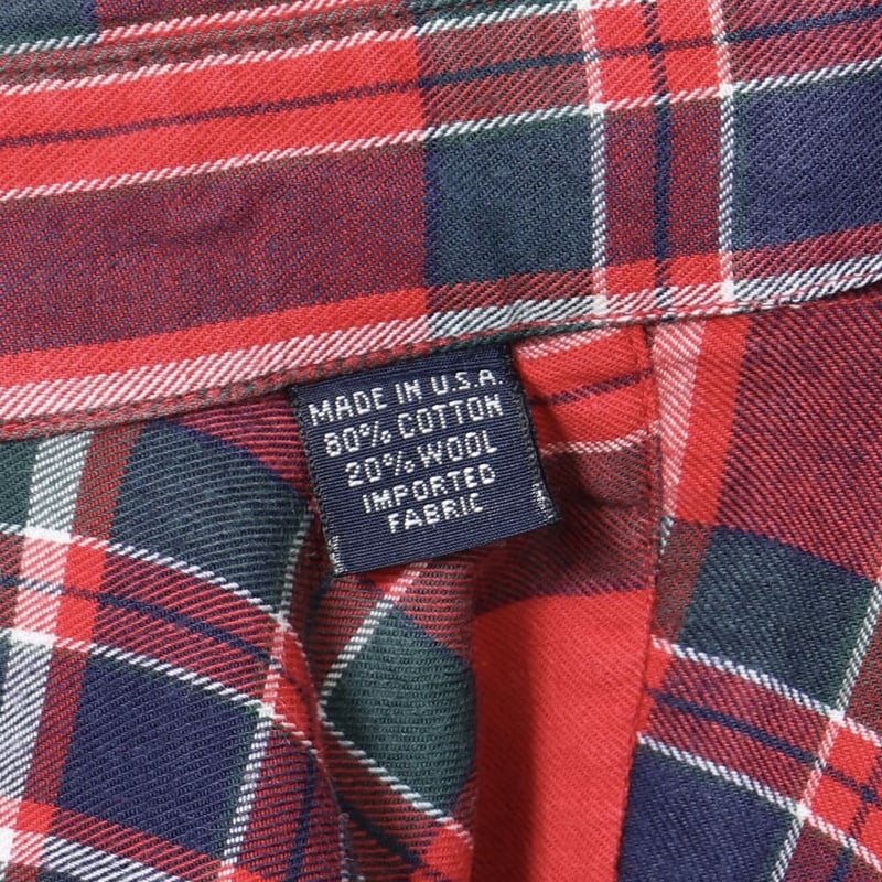 Brooks Brothers 90s USA製 チェック柄 赤系 ボタンダウンシャツ ブルッ