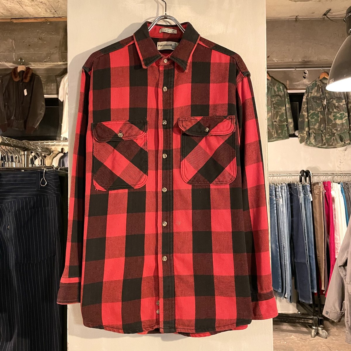 KENNETH FIELD バッファローチェック ノーカラージャケット XS KENNETH FIELD バッファローチェック ノーカラージャケット XS