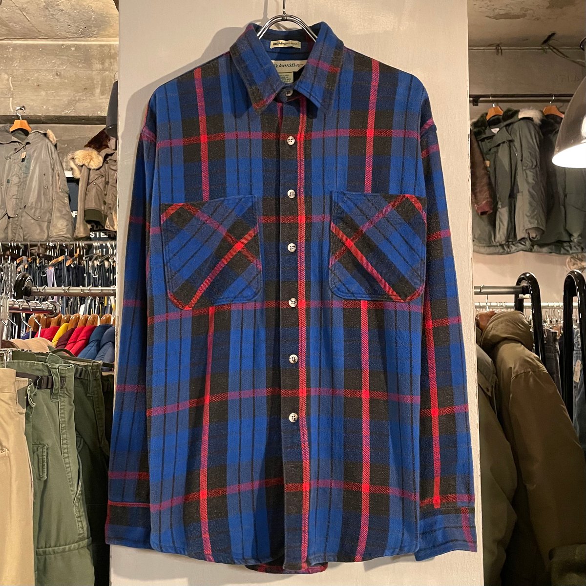80s BIG MAC ST JOHN'S BAY ネルシャツ USA製 XL fit=scale-down,w=1200
