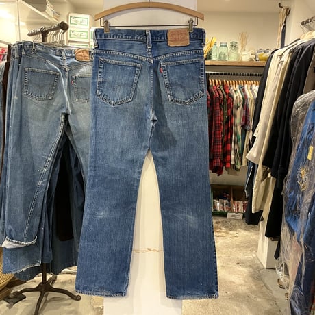 Levi’s 517　66モデル　single　脇割り　ボタン裏16　SCOVILLジッパー　ブーツカット　1975年　(S0861)