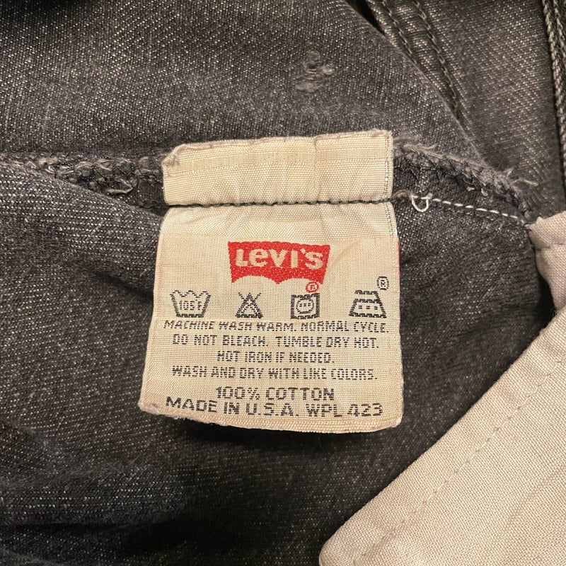 90s Levi's 501 0660 後染め ブラックデニム パンツ 34×33½ USA製