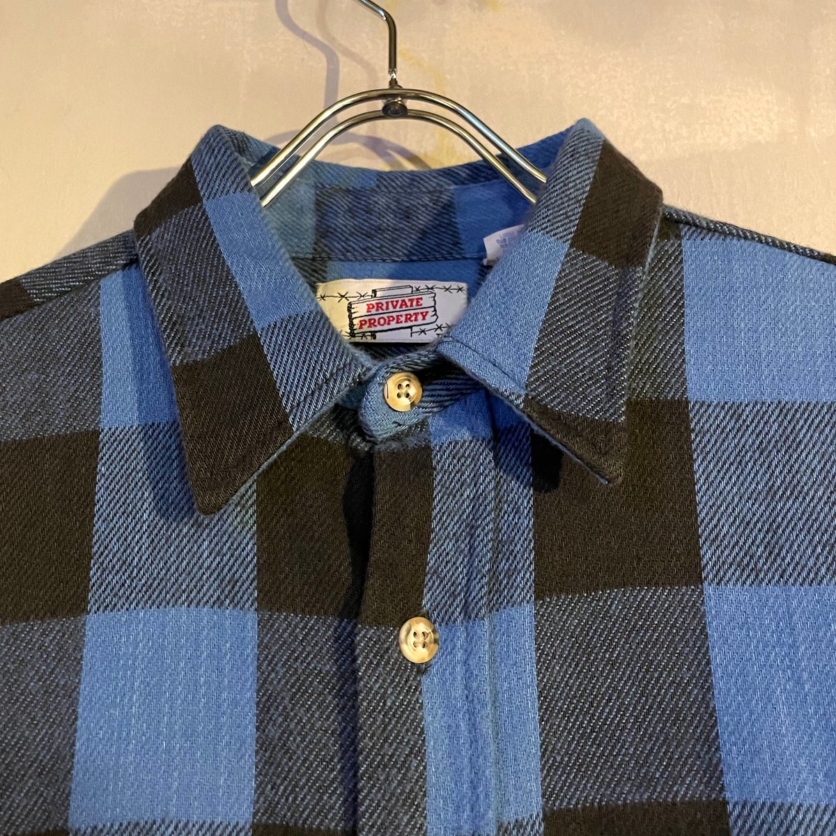 90s PRIVATE PROPERTY L/S ネルシャツ USA製 Size L コットン 90s PRIVATE PROPERTY L/S ネルシャツ USA製 Size L コットン
