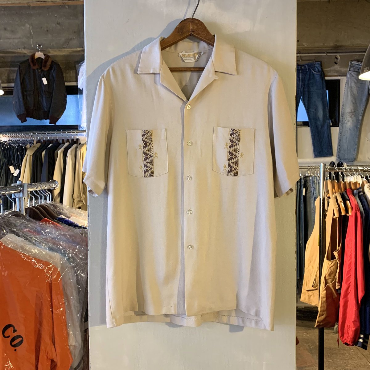 IOLANI 60's シャツ デザイン アート ハワイアン ヴィンテージ 60s IOLANI S/S Vintage Hawaiian Shirt ハワイアンシャツ