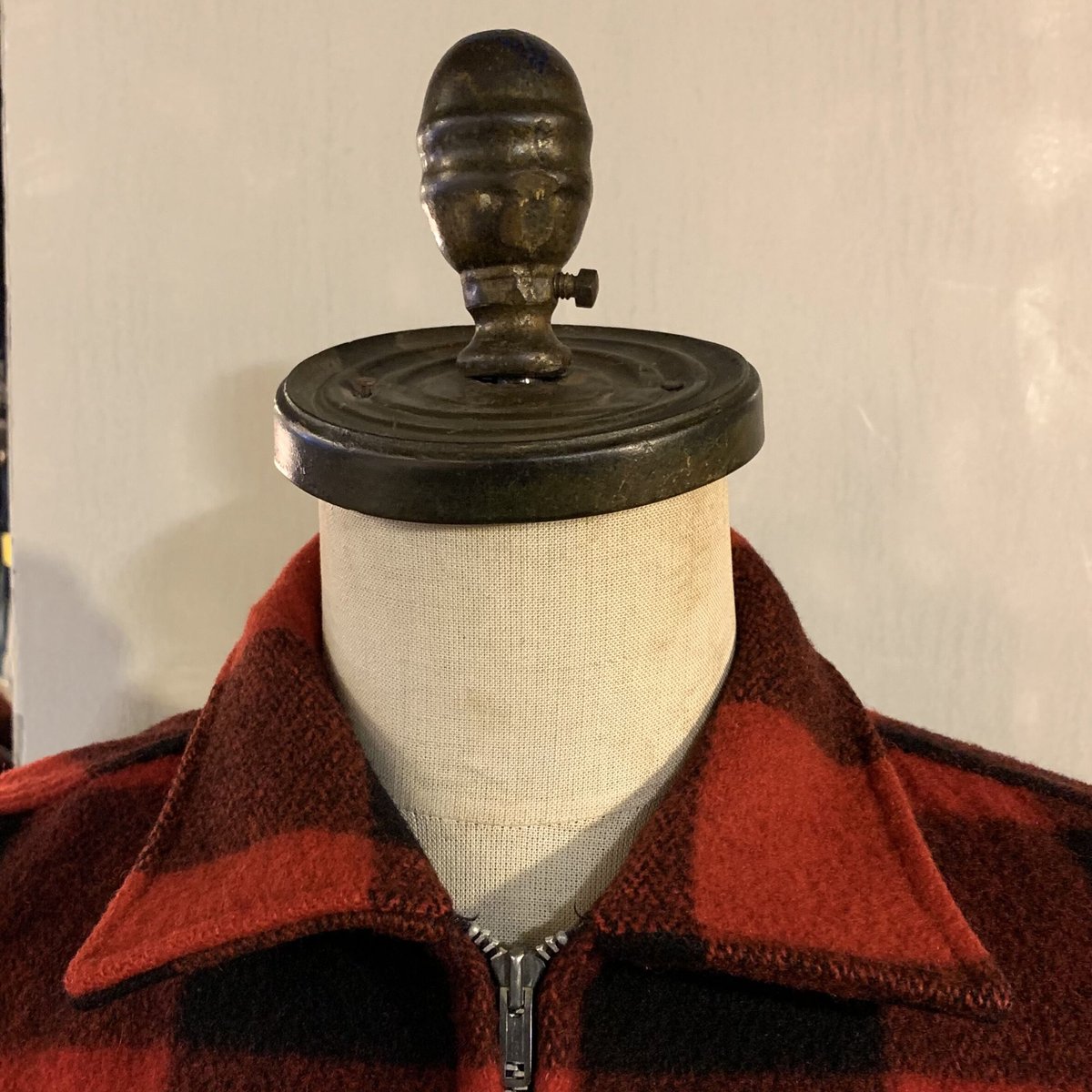 50s KINGKOLE キングコール ウールシャツ チェック柄 マチ付き 50s King Kole チェック マチ付き ウールシャツ 赤×黒