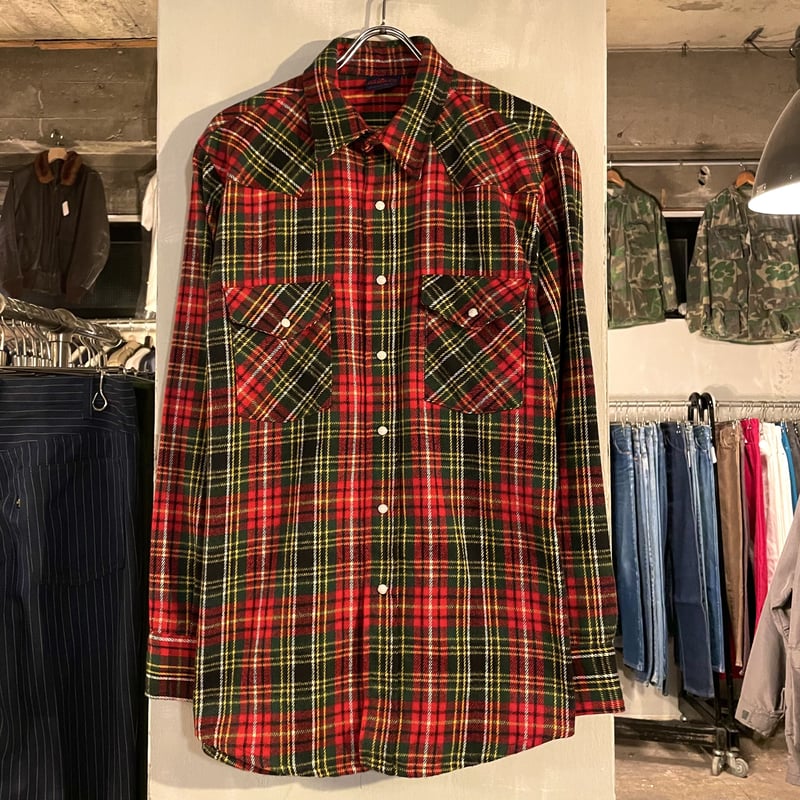 80s DAKOTA ウエスタン ネルシャツ USA製 コットンシャツ 80s DAKOTA ウエスタン ネルシャツ USA製 コットンシャツ