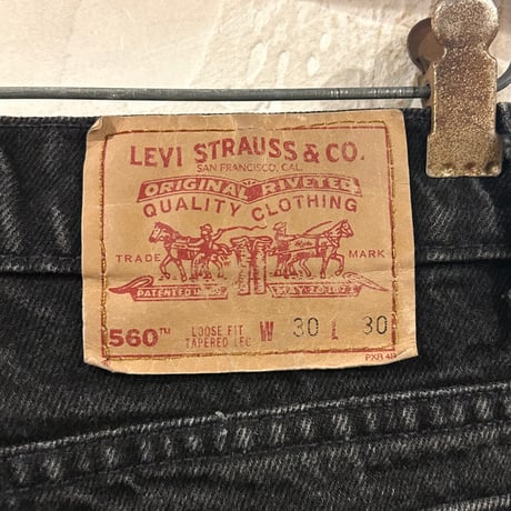 Levi's 560　リーバイス　ブラックデニムパンツ　29×29　USA製　(S5416)