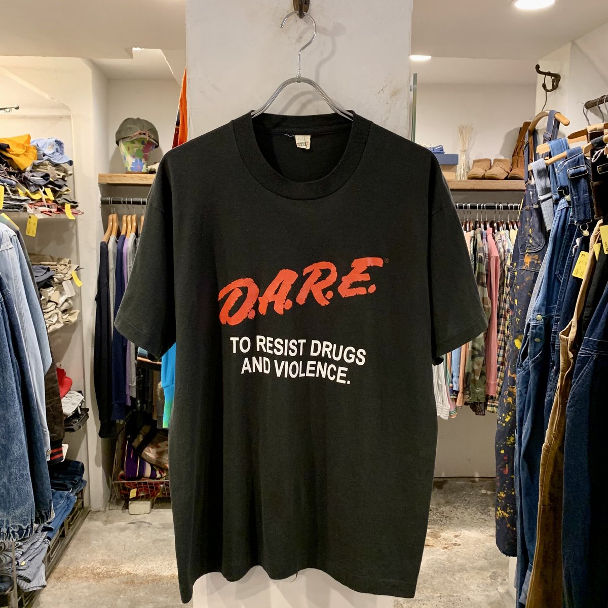80s SCREEN STARS D.A.R.E. Tシャツ ショートスリーブ 黒T 両面