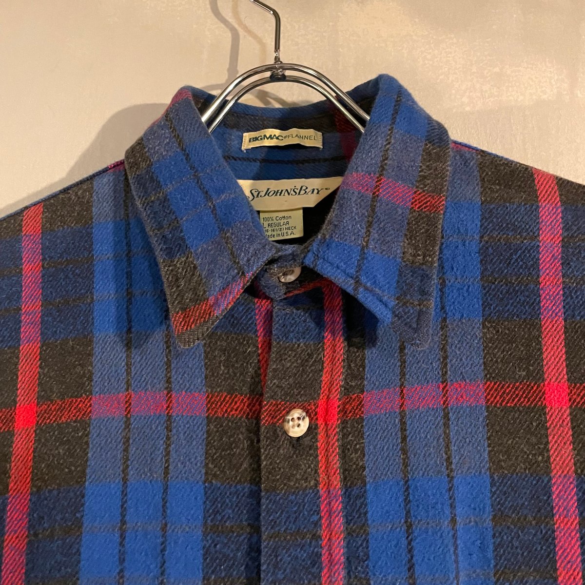 80s BIG MAC ST JOHN'S BAY ネルシャツ USA製 XL fit=scale-down,w=1200
