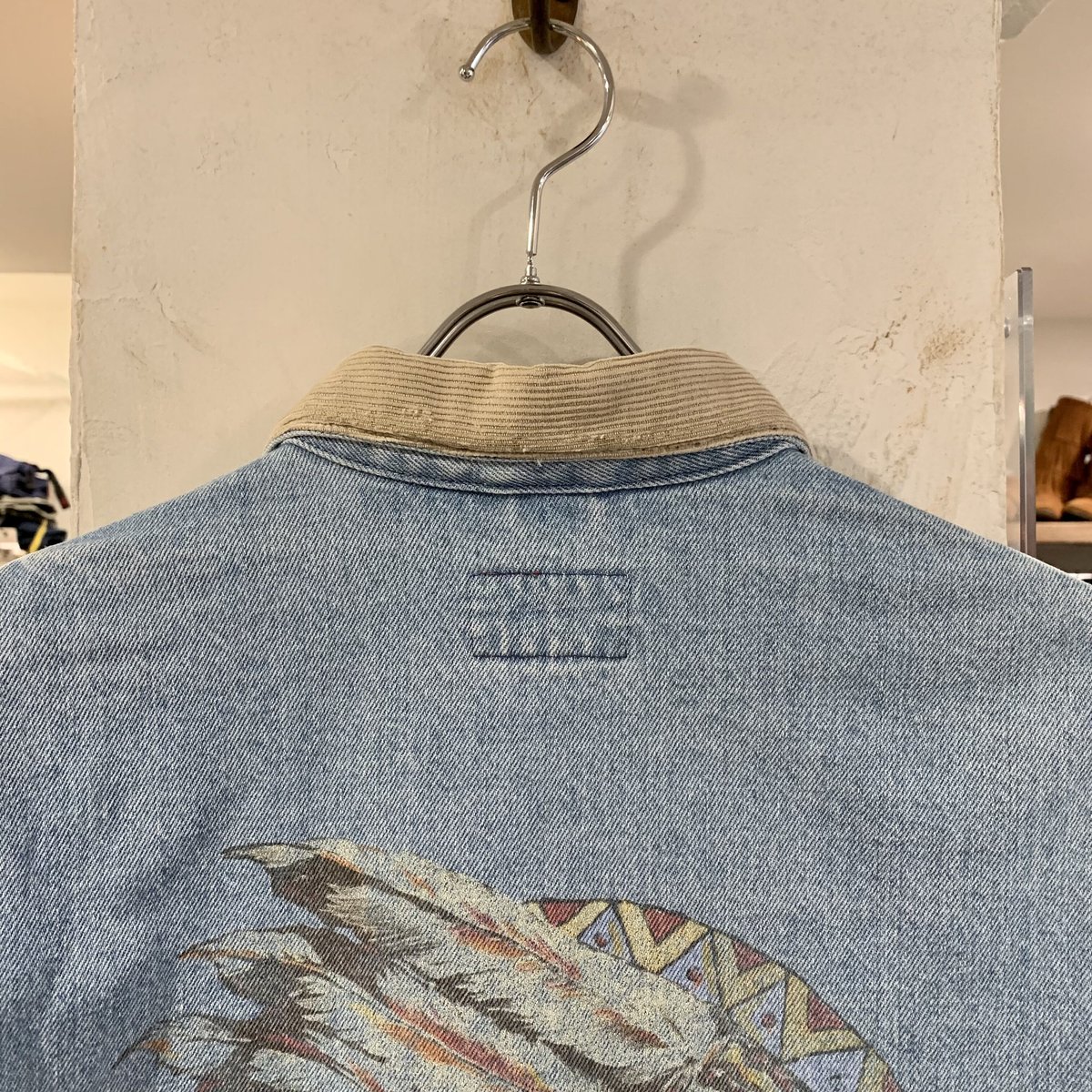 80s POLO RALPH LAUREN デニムジャケット インディアンヘッド 白 80s POLO RALPH LAUREN デニムジャケット インディアンヘッド 白