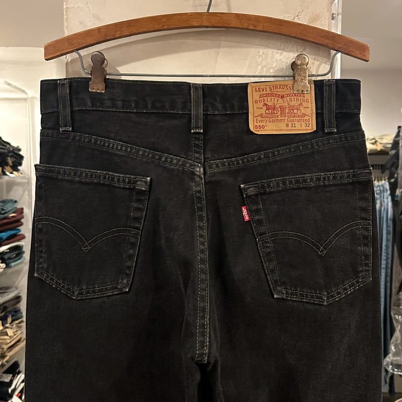 USA製！LEVI'S ブラックデニム 550-0260 ヴィンテージ 古着 Deadstock!! 90s USA製 Levi's 550-0260 サルファ スーパー