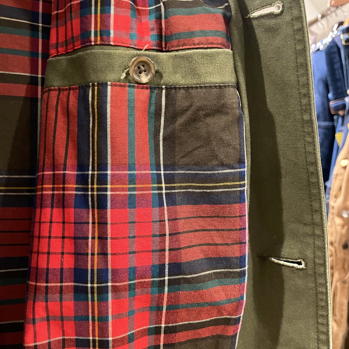 POLO by Ralph Lauren カバーオール 襟コーデュロイ チェックライナー