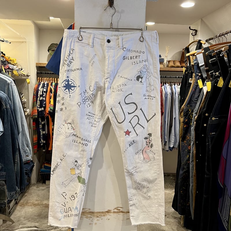 POLO RALPH LAUREN ホワイトデニム メモリアルパンツ カットオフ