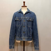 70s　Lee 101-J　VINTAGE DENIM JACKET　USA製　Size 42位　LONG表記　デニムジャケット　リー　(S4929)
