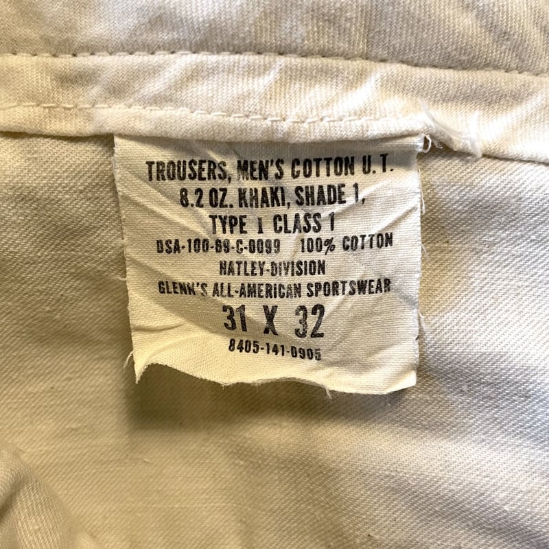 60s US MILITARY チノトラウザーズ RAPID ZIP 1969年 チノカーキ