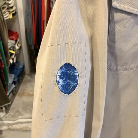 Polo by Ralph Lauren　ミリタリーシャツ　ロングスリーブ　　ユーズド加工　RECON　エポレット　パッチワーク　(S2297)