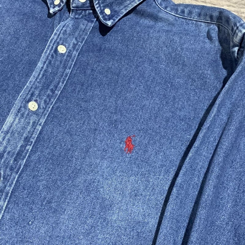 ポロカントリー　ラルフローレン　メンズL　デニムシャツ　赤ポニー 楽天市場】ポロ・ラルフローレン POLO RALPH LAUREN 長袖シャツ
