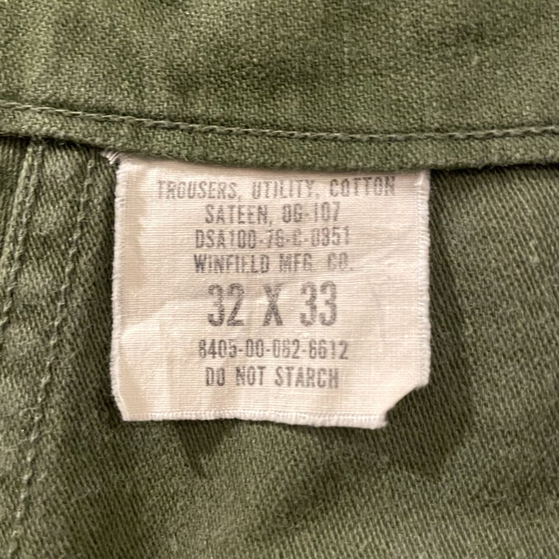 70's US.ARMYベイカーパンツ 76年製　ミリタリー　vintage 70's US.ARMYベイカーパンツ 76年製 ミリタリー vintage