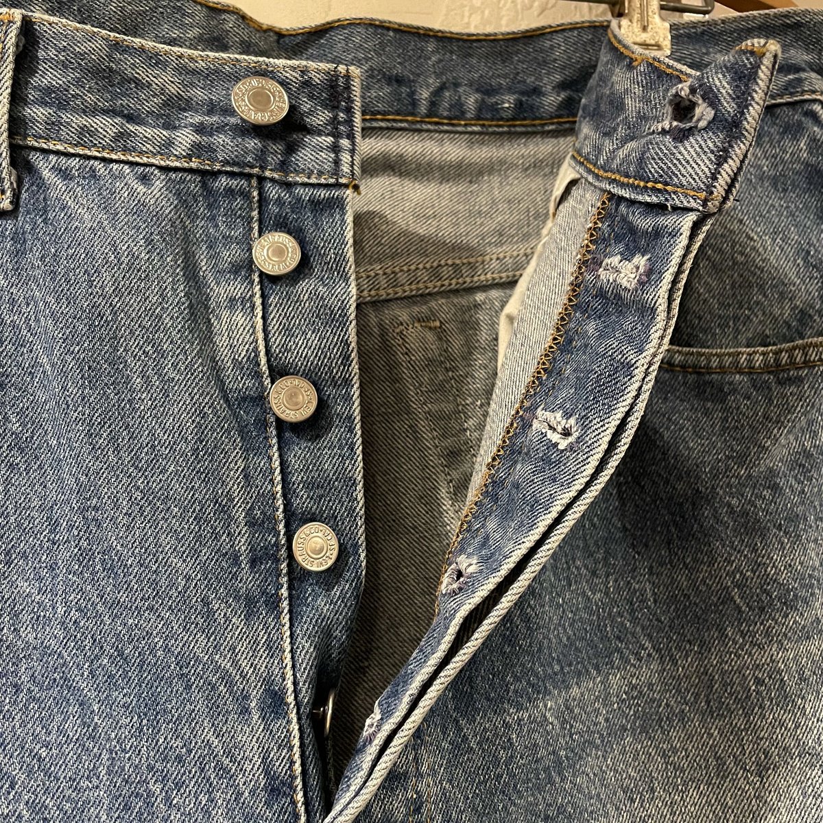 90s リーバイス501 USA W33 Goodフェード ヒゲ ボタン裏552 90s Levi's 501 リーバイス デニムパンツ ボタン裏552 ナイロン
