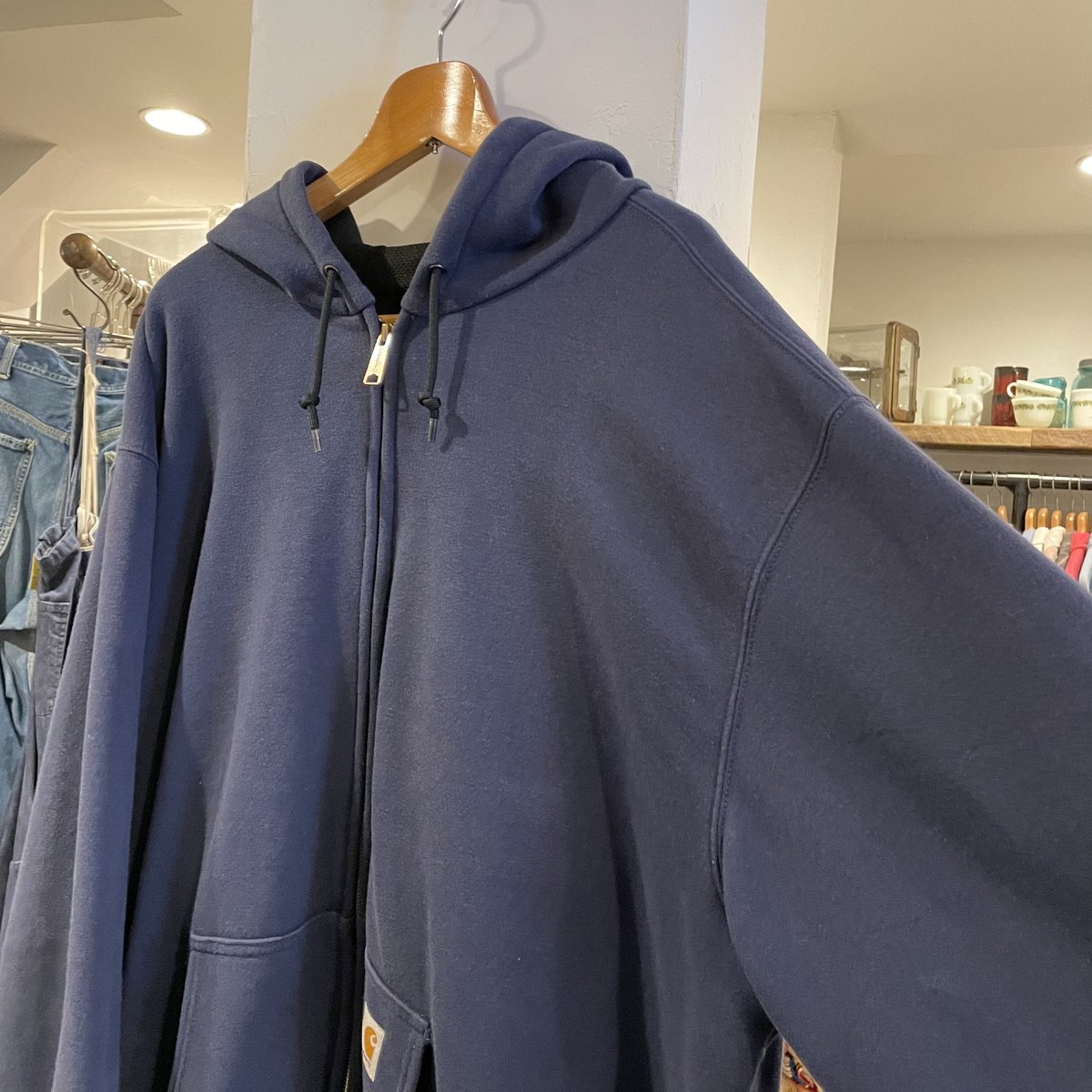 carhartt ジップアップ スウェットパーカー 紺 カーハート (S0343) | DUFF