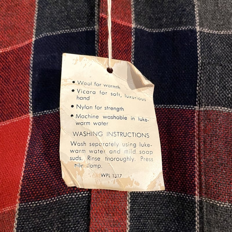 50s PILGRIM Vintage Wool Shirt DEAD STOCK オープンカ