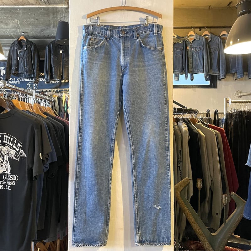 80s Levi's 20505 0217 デニムパンツ 34×34 USA製 裾チェーンステ 80s Levi's 20505 0217 デニムパンツ 34×34 USA製 裾チェーンステ