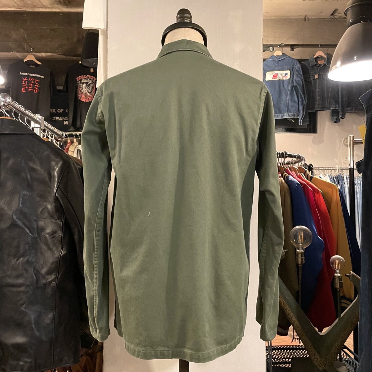 60's ユーティリティシャツ COTTON SATTEN OG107 60s US ARMY ユーティリティシャツ 筒袖 OG 107 COTTON SATTEN
