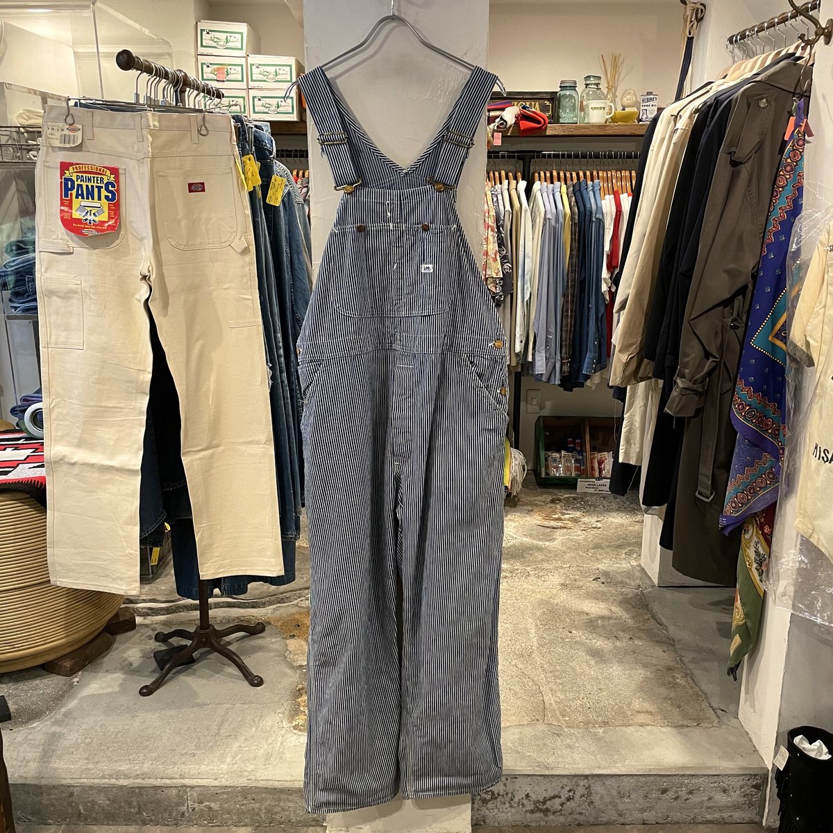 Lee オーバーオール ヒッコリー ストライプ ユニオンチケット UNION