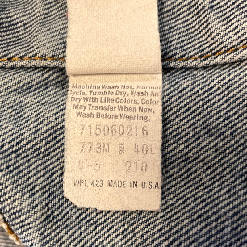 80s Levi's 71506-0216 デニムジャケット Size 40L USA製 4ポ 80s Levi's 71506-0216 デニムジャケット Size 40L USA製 4ポ