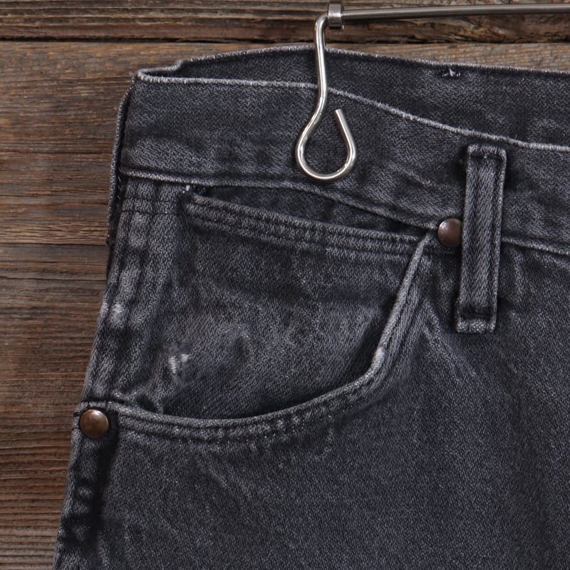 90's Wrangler ラングラーUSA製　ブラックデニム ショートパンツ 90s USA製 Wranglerラングラー 67903 ワンタック デニム