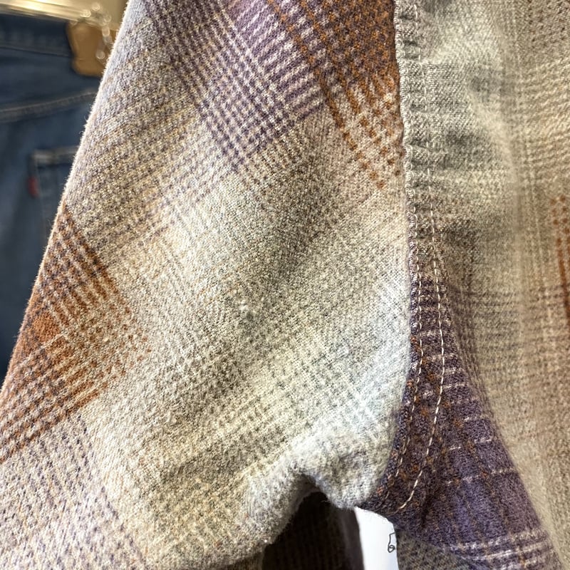 PENNEYS 50s USA製 プリントネル オープンカラー ボックスシャツ