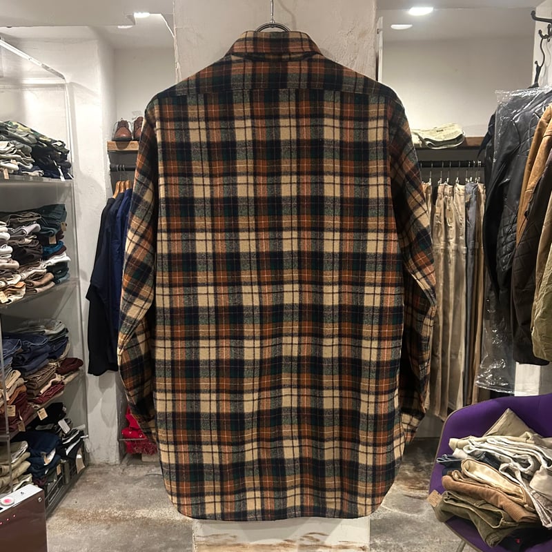 70s PENDLETON ウールチェックシャツ ペンドルトン Size M USA製
