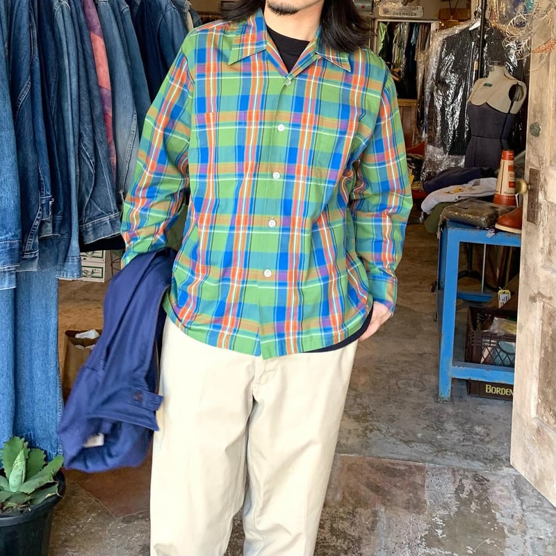60s Vintage Loop L/S Shirt オープンカラーシャツ ロング