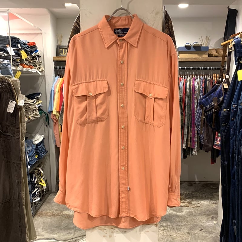 90s Polo by Ralph Lauren L/Sシャツ ラルフローレン ピンク 長袖