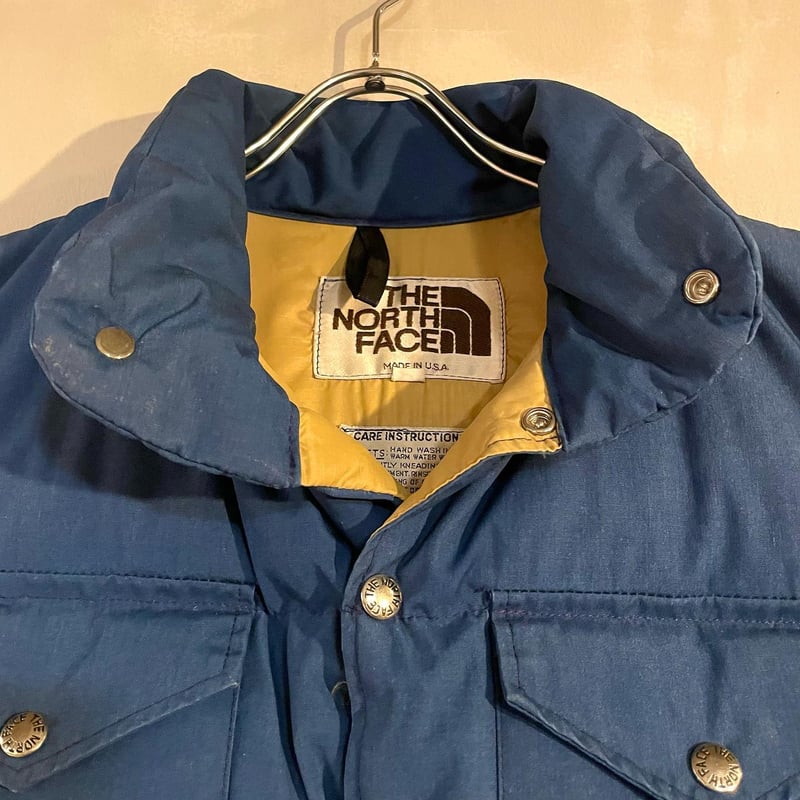 70s〜 THE NORTH FACE ダウンベスト 茶タグ USA製 ザノースフェイス (S...