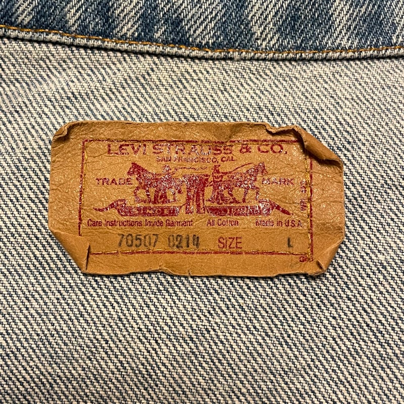 80s Levi's 70507 0214 デニムジャケット USA製 Size L 4ポケ 80s Levi's 70507 0214 デニムジャケット USA製 Size L 4ポケ