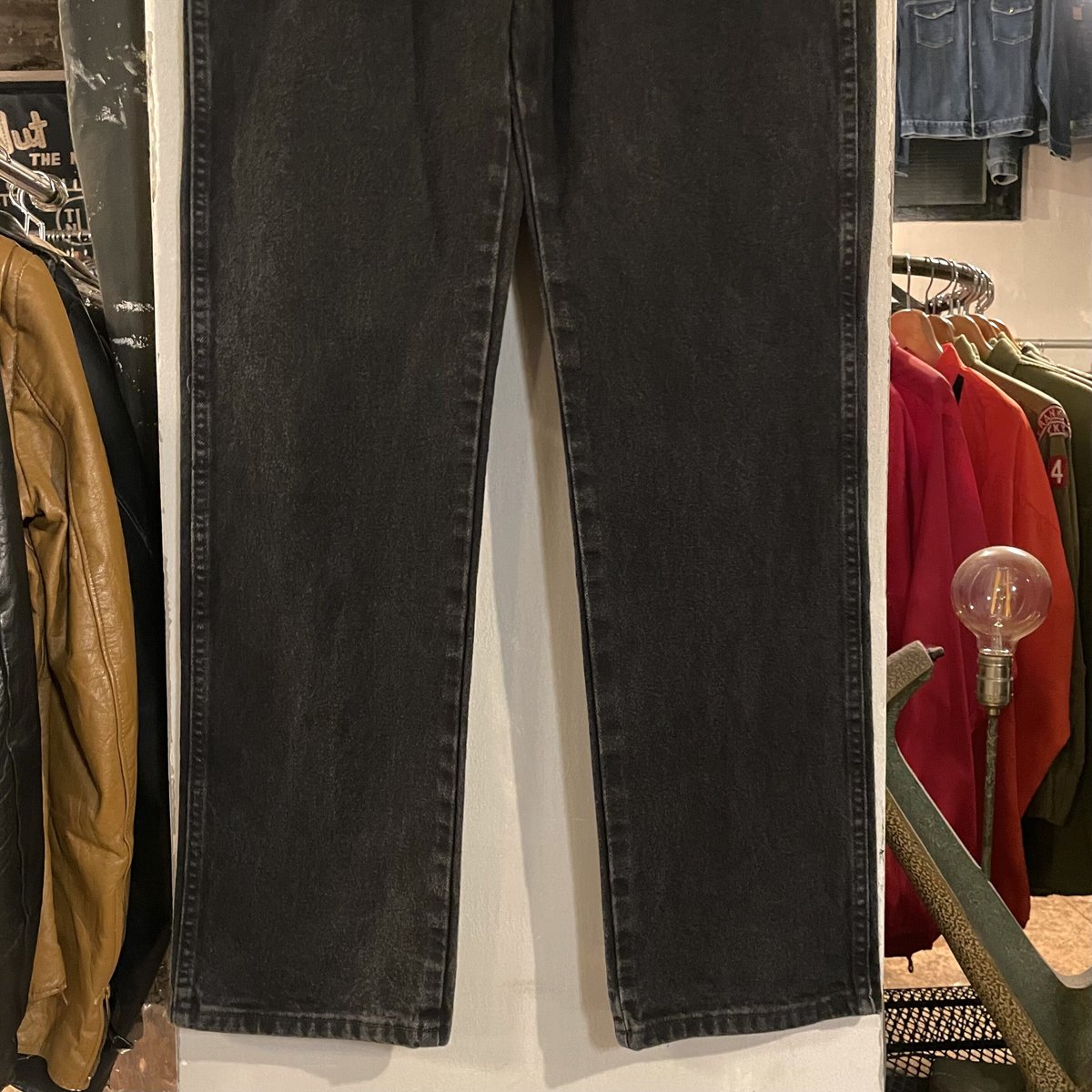 Wrangler 13MWZWK ブラックデニム パンツ 34×32 ラングラー